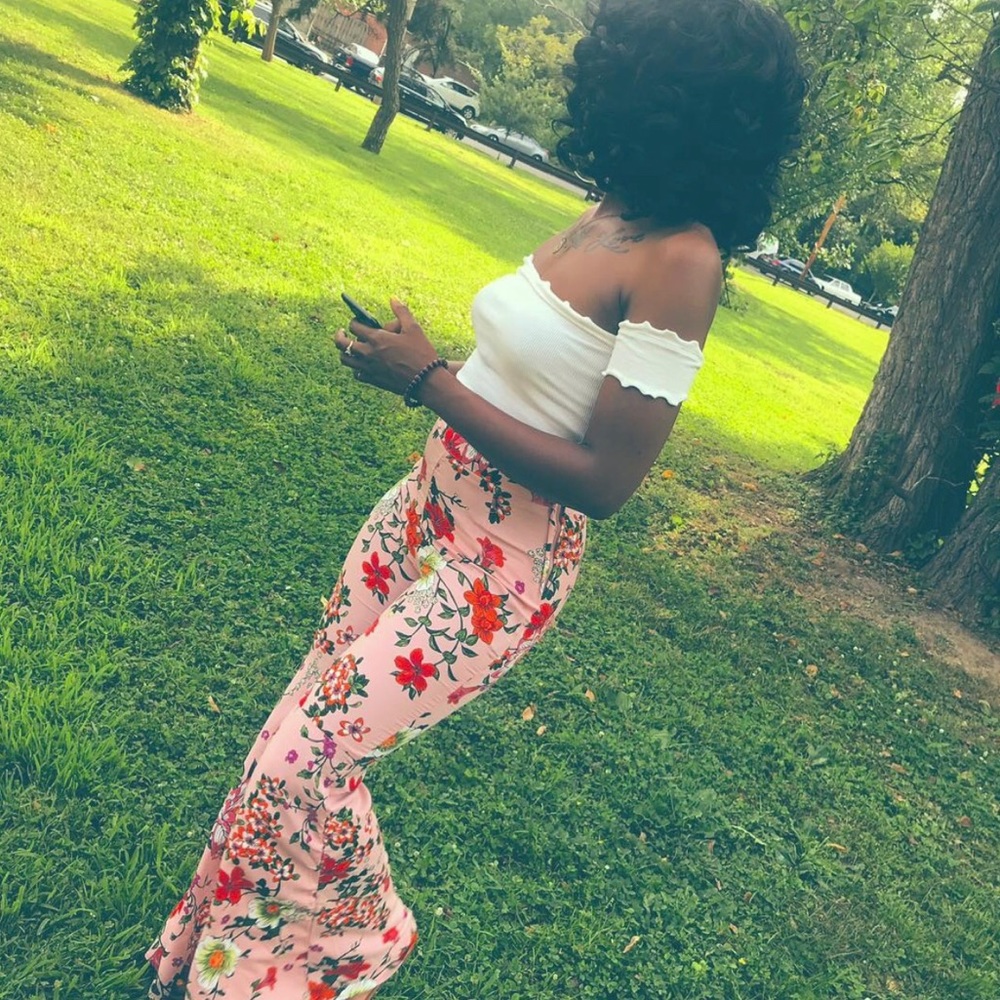 Floral High-waist Pants 🌺🌸